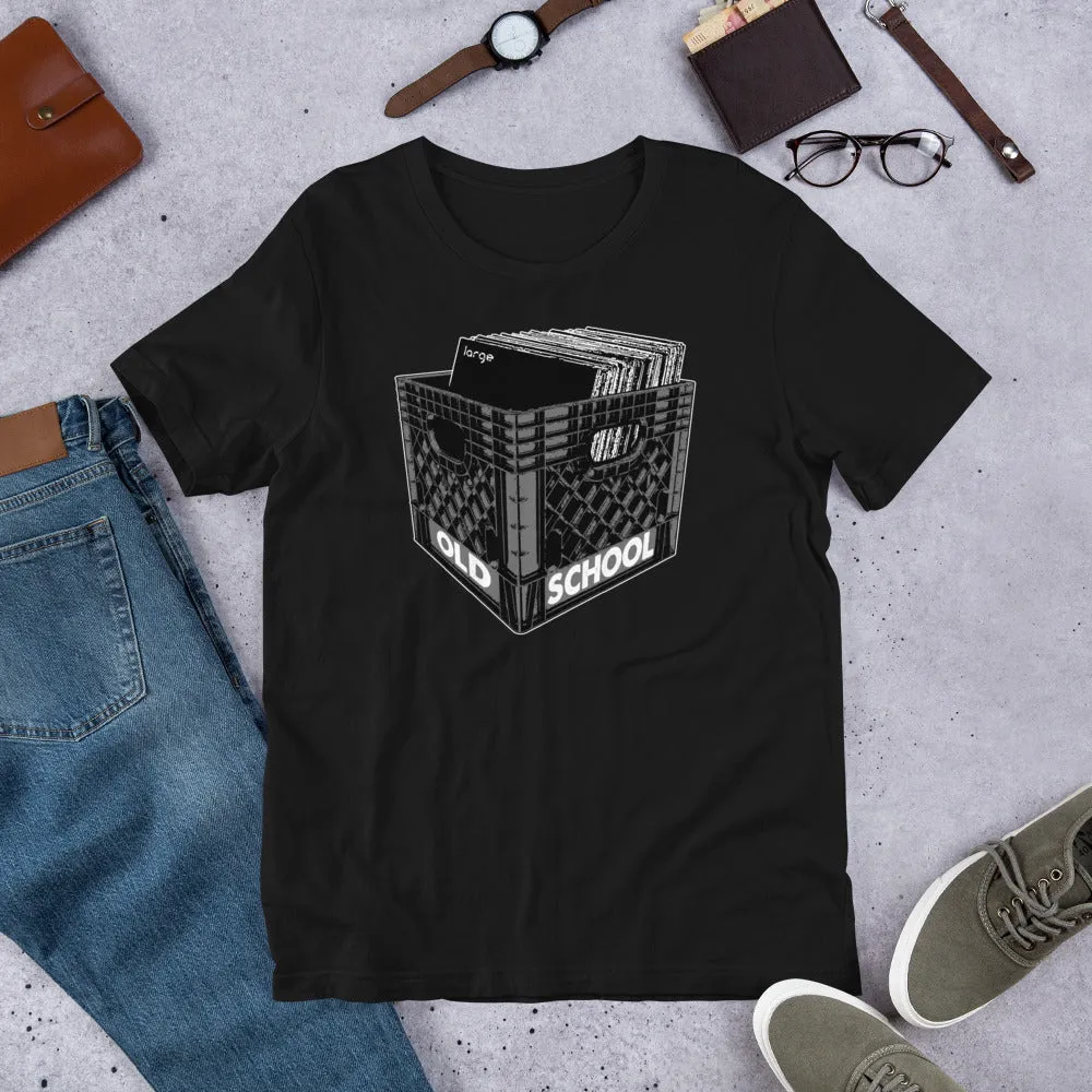 Back to Old School Large Music Unisex T-Shirt (Short-Sleeve)