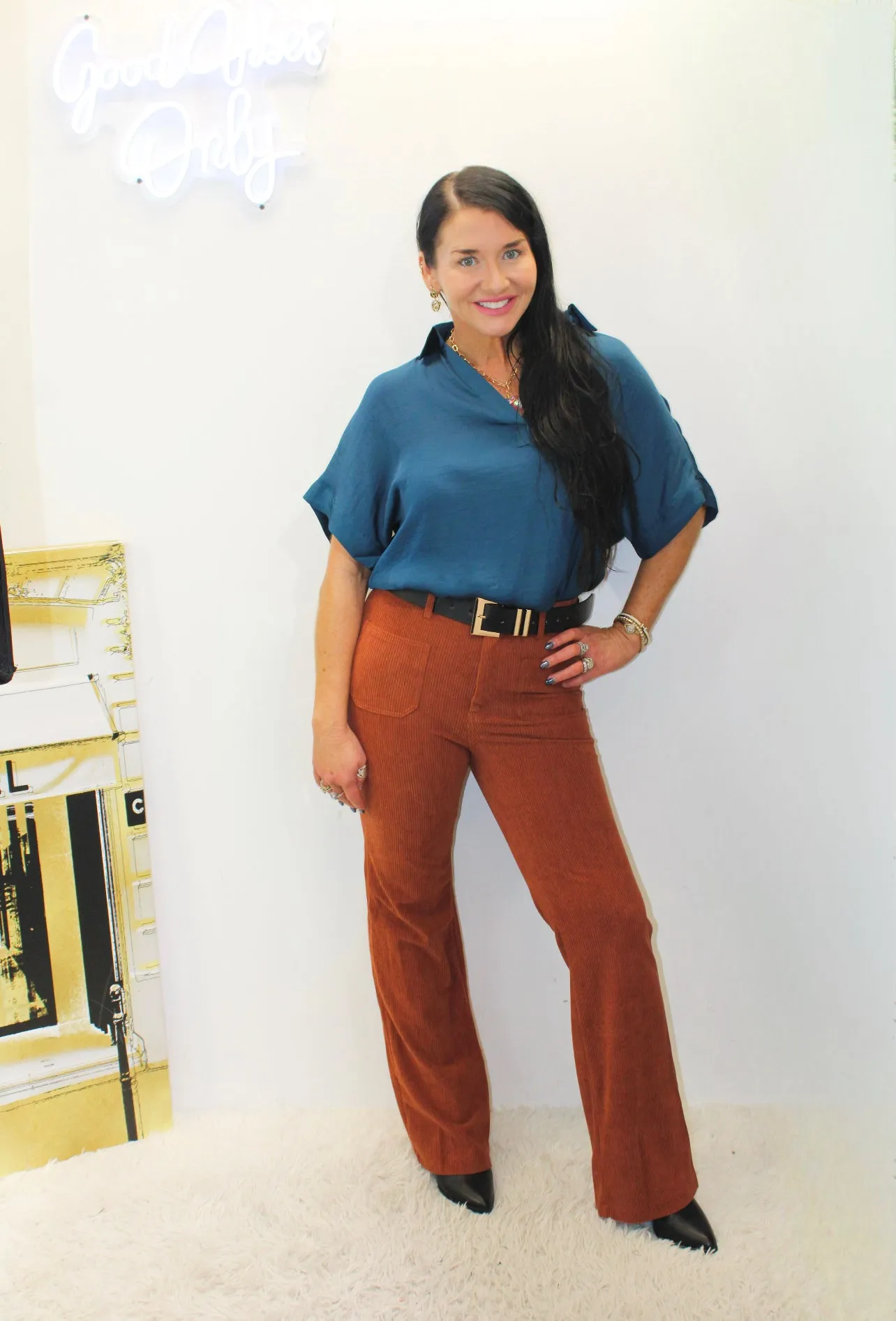 Callie Collar High Low Top
