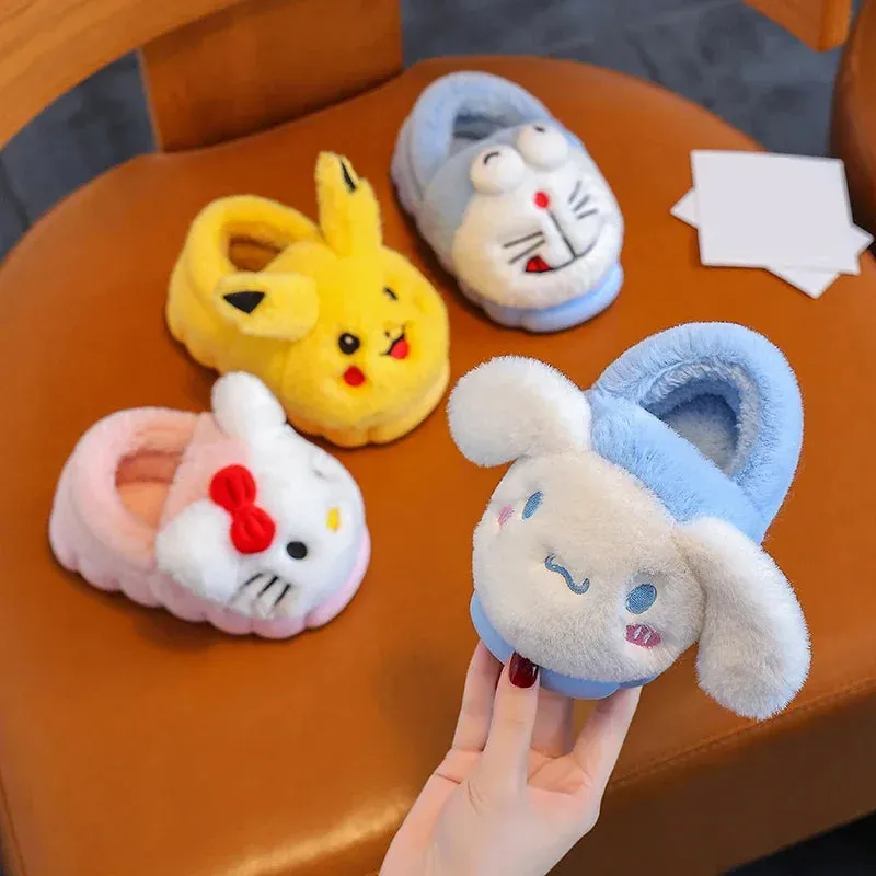 Children's Cartoon Plush Slippers