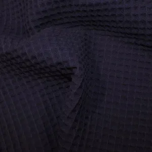 H70 |  Cotton Waffle - Navy (1.68m end of bolt)