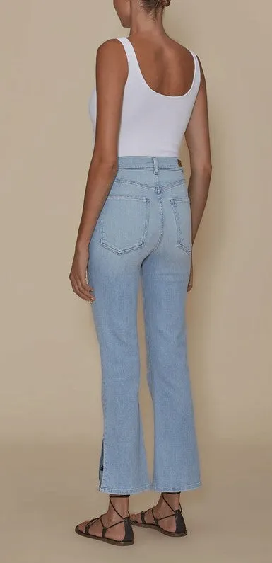 Le Jean Stella Crop Flare Jeans - Ice Breaker
