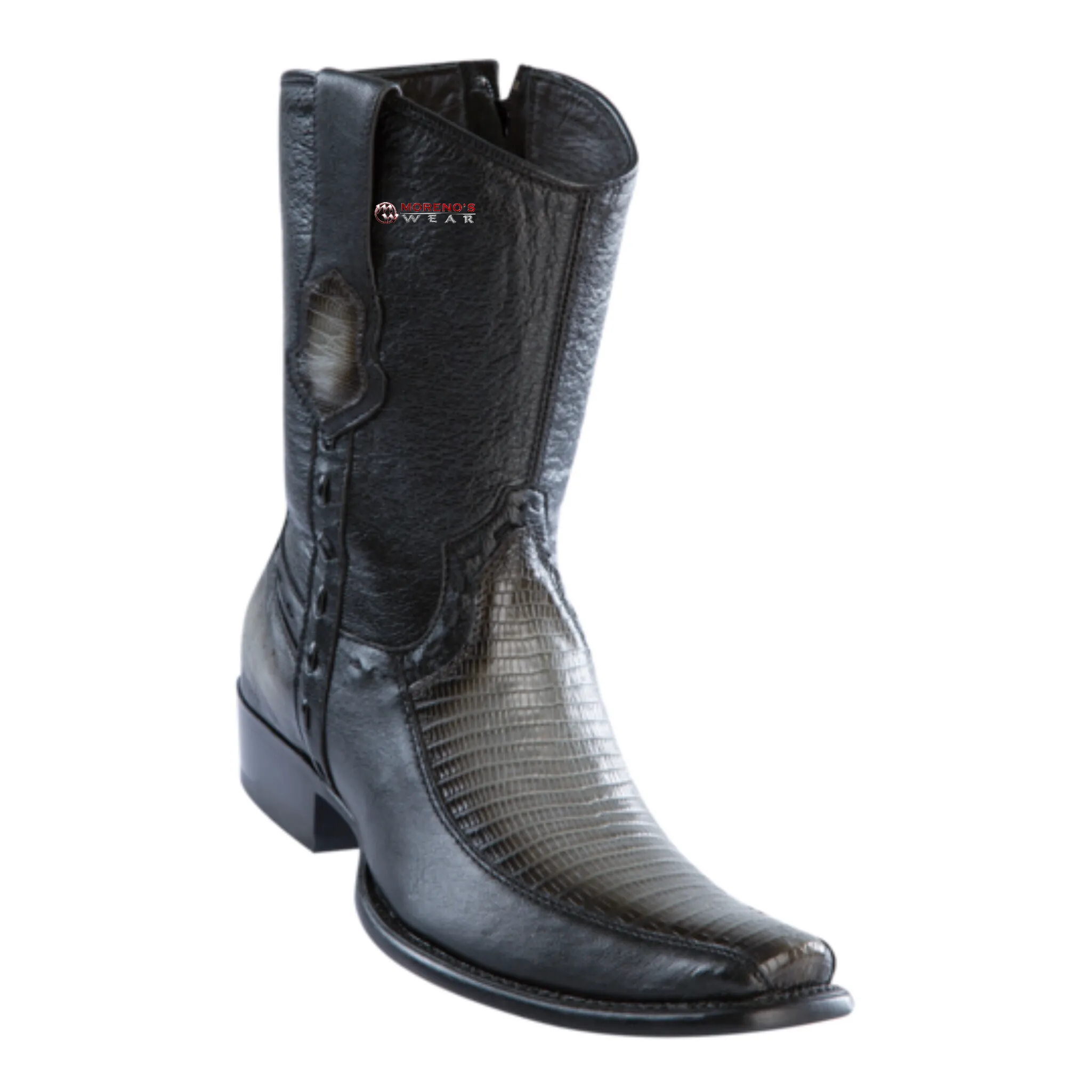 Men's Wild West Teju Lizard With Deer Ankle Boots Dubai Toe