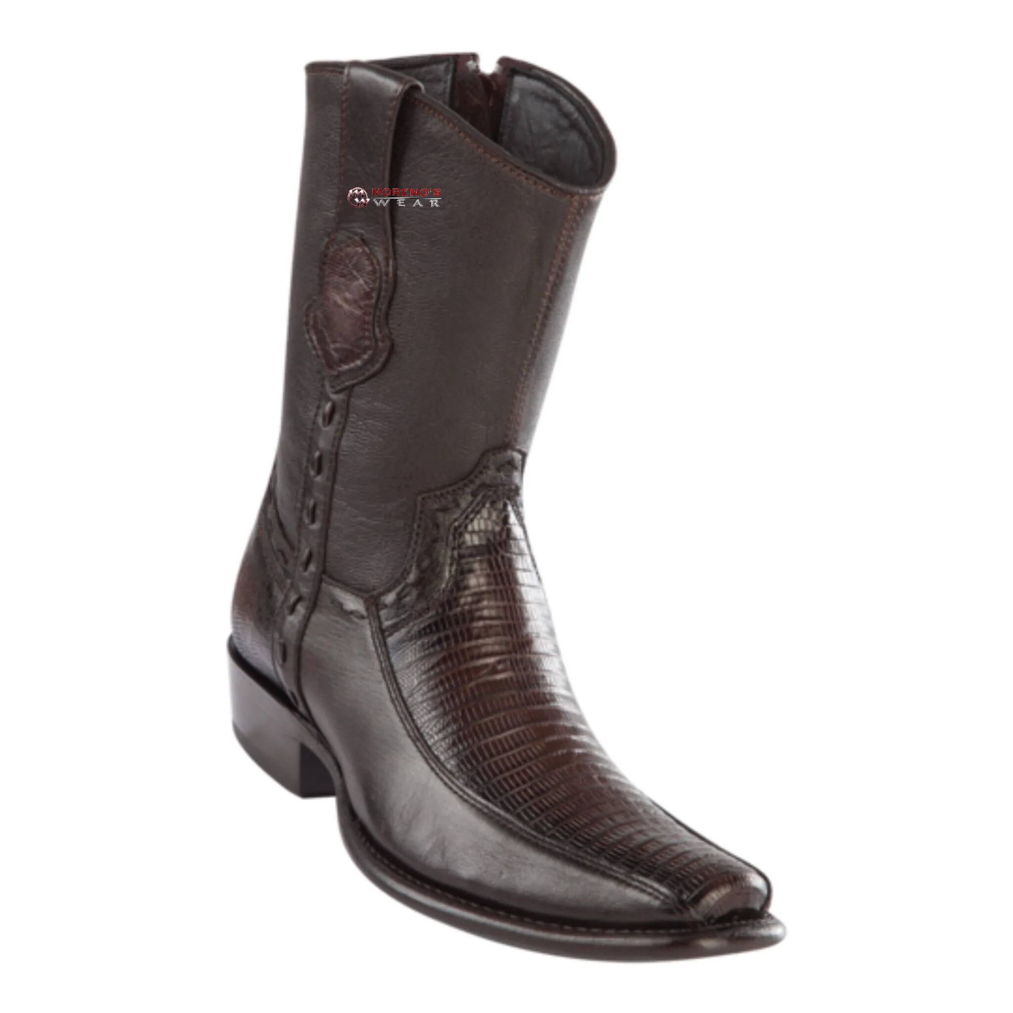 Men's Wild West Teju Lizard With Deer Ankle Boots Dubai Toe