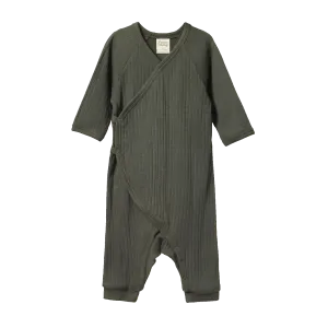 Nature Baby Kimono Pointelle Stretch & Grow - Thyme
