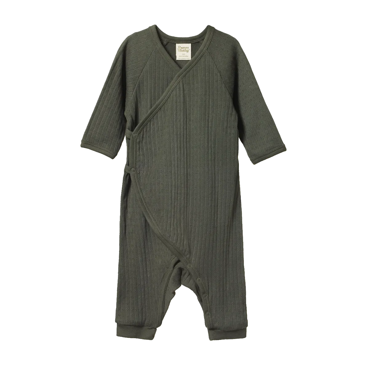 Nature Baby Kimono Pointelle Stretch & Grow - Thyme