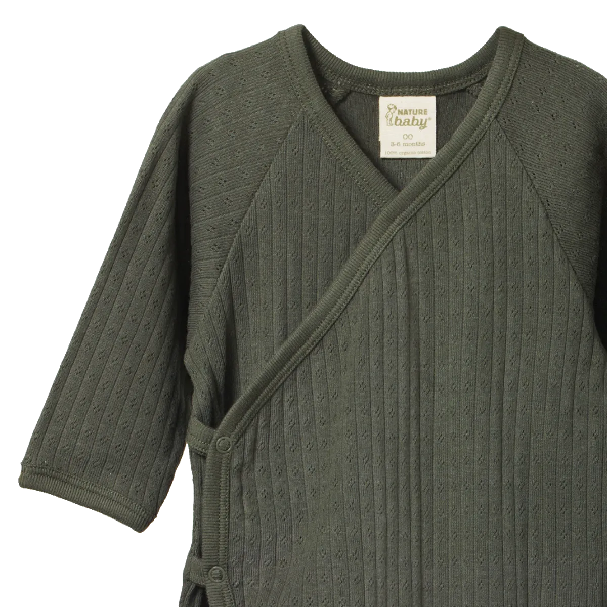 Nature Baby Kimono Pointelle Stretch & Grow - Thyme