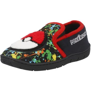 Pokemon Grayson Pokeball Boucle Black Kids Slippers