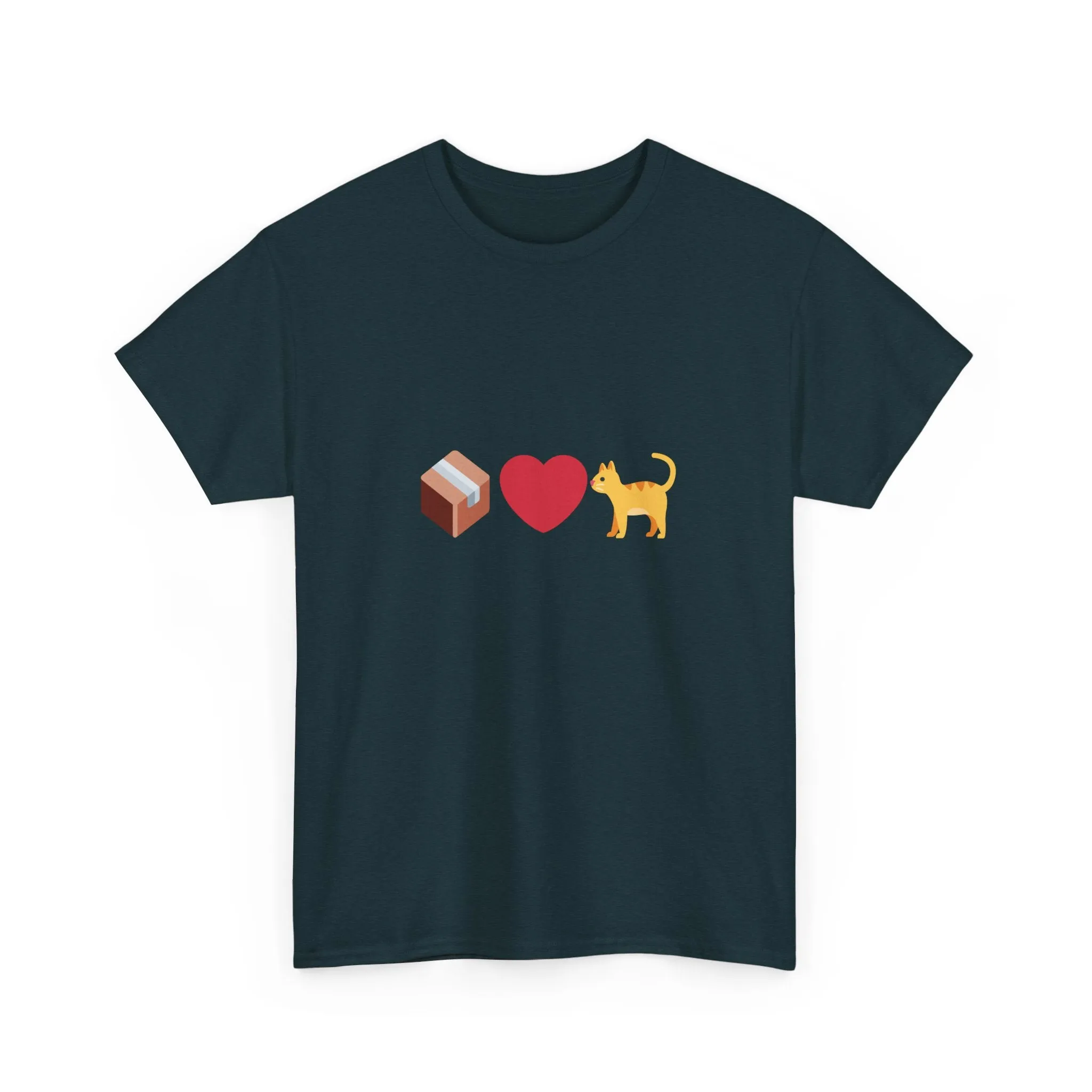 "If I Fits, I Sits" Cat Philosophy Unisex Heavy Cotton Tee