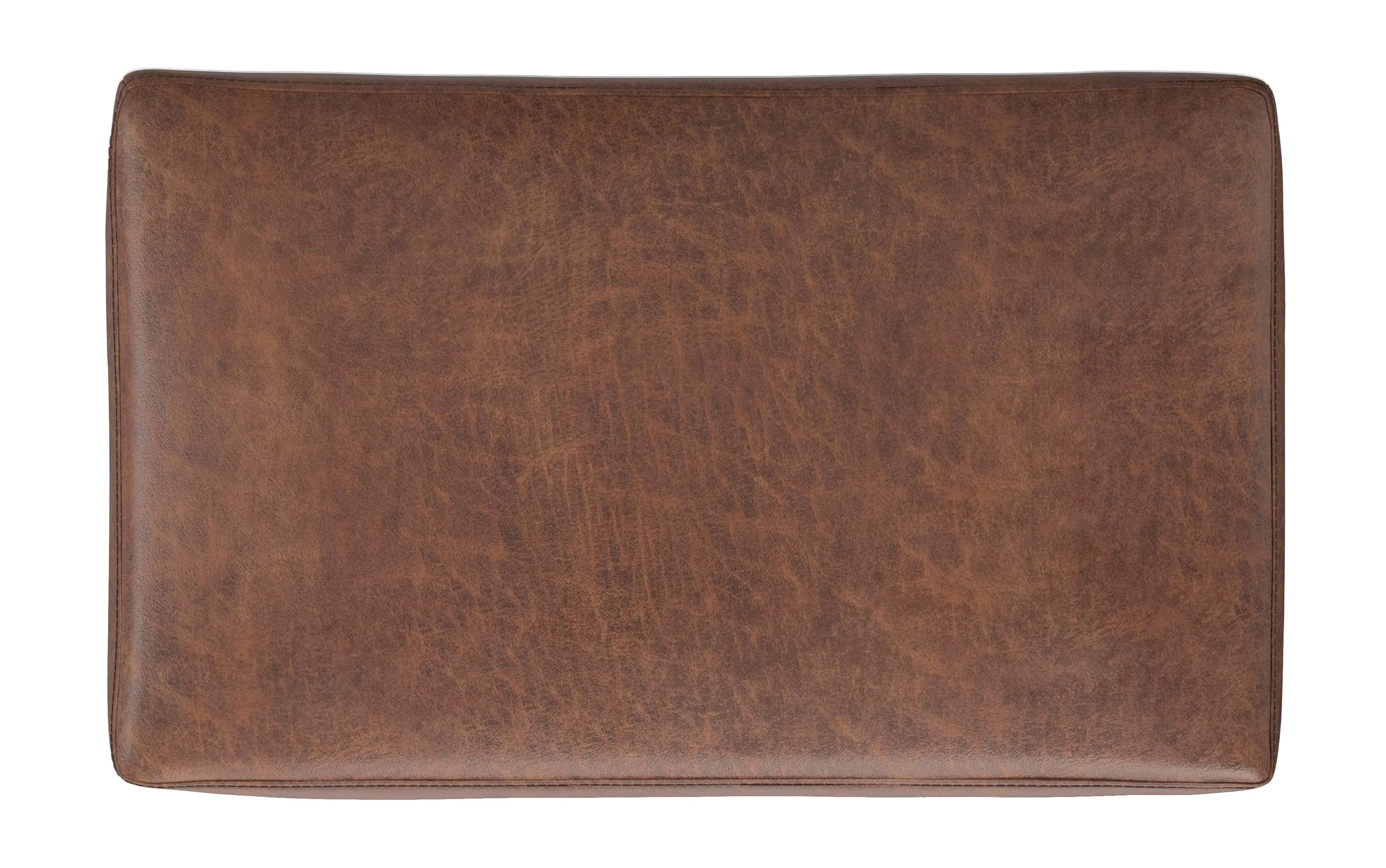 Shiloh Small Storage Ottoman  in Distressed Vegan Leather