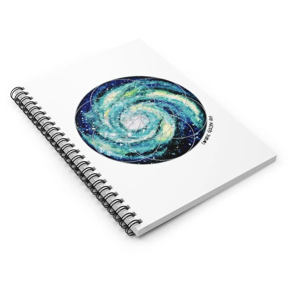 Spiral Galaxy Seed of Life Spiral Notebook - Ruled Line