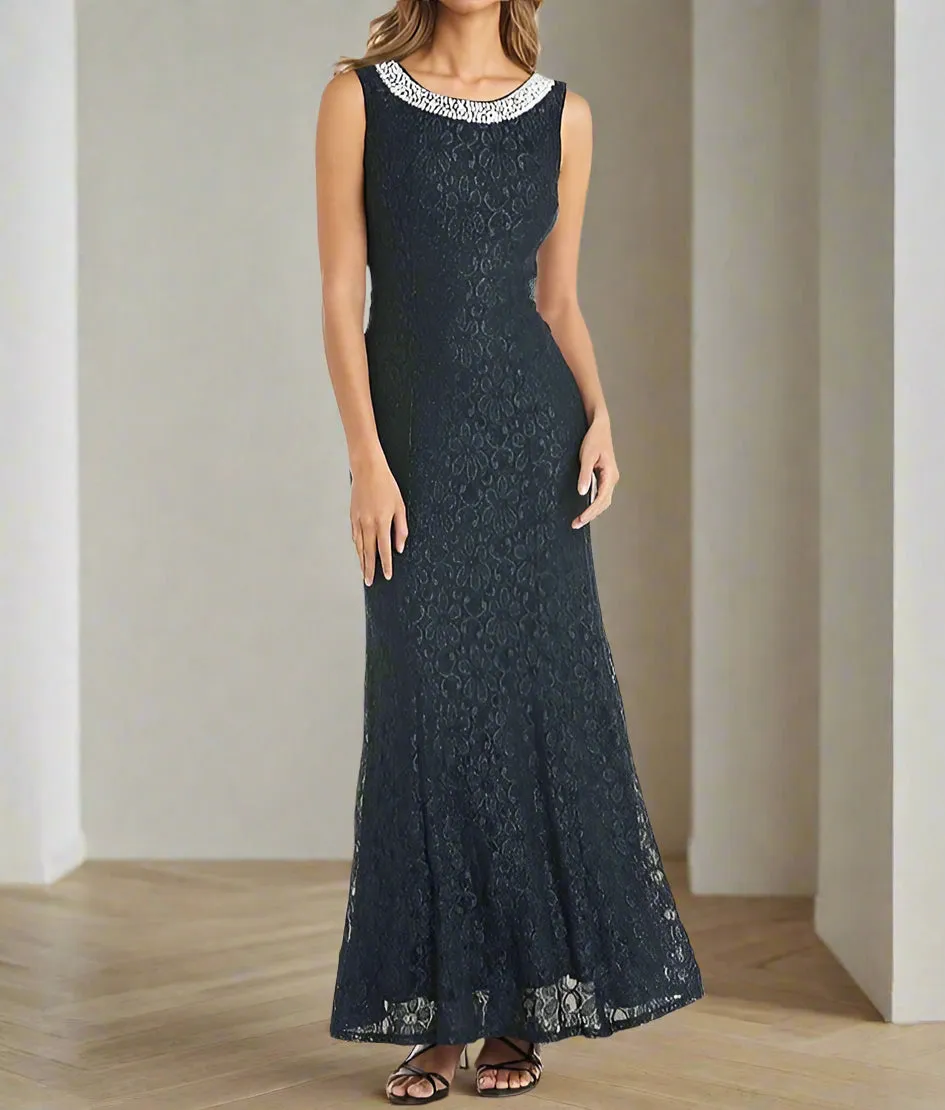 Two Piece Beading Ankle Length Chiffon Mother of the Bride Dress