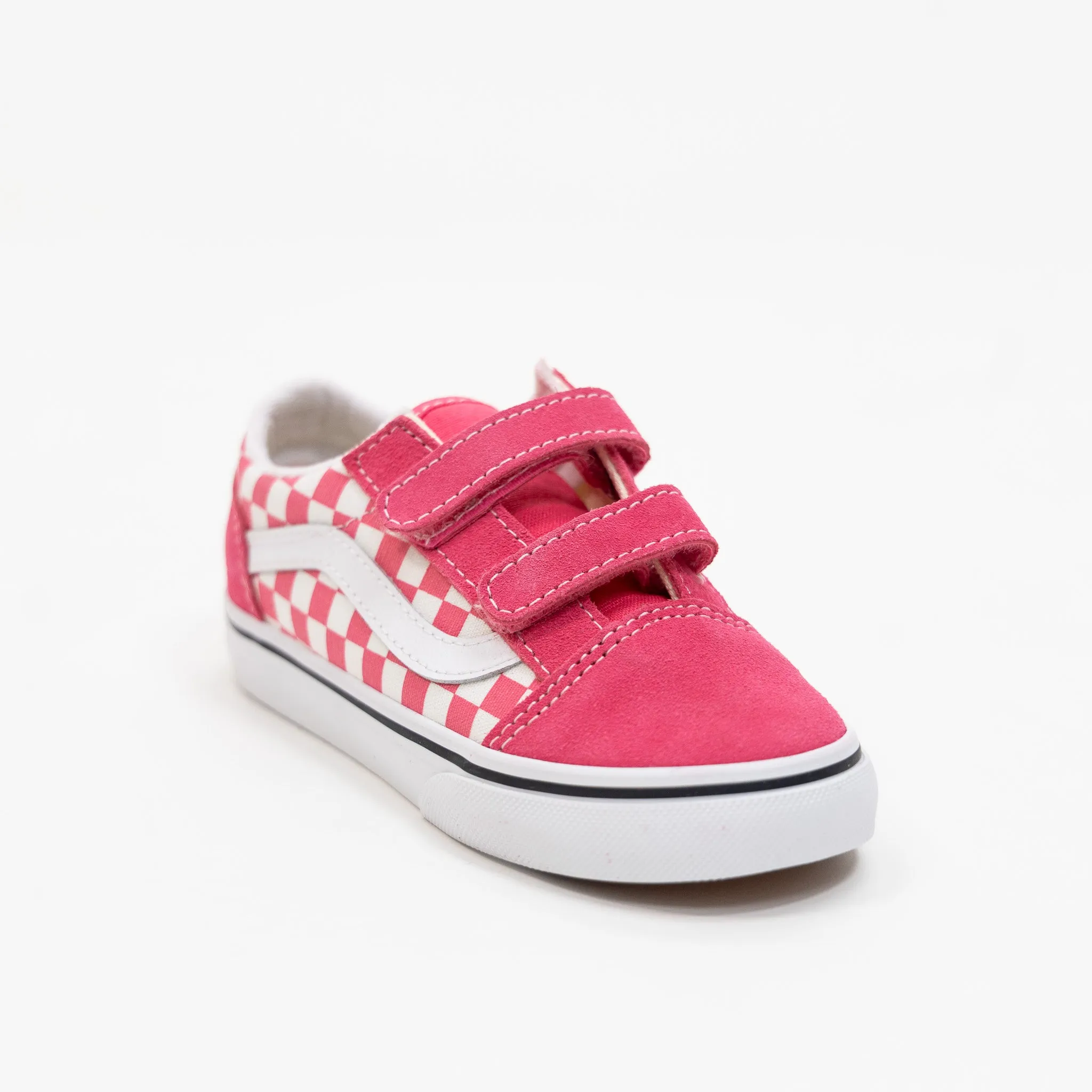 Vans Toddler & Kids Old Skool V - (Color Theory) Checkerboard Honeysuckle