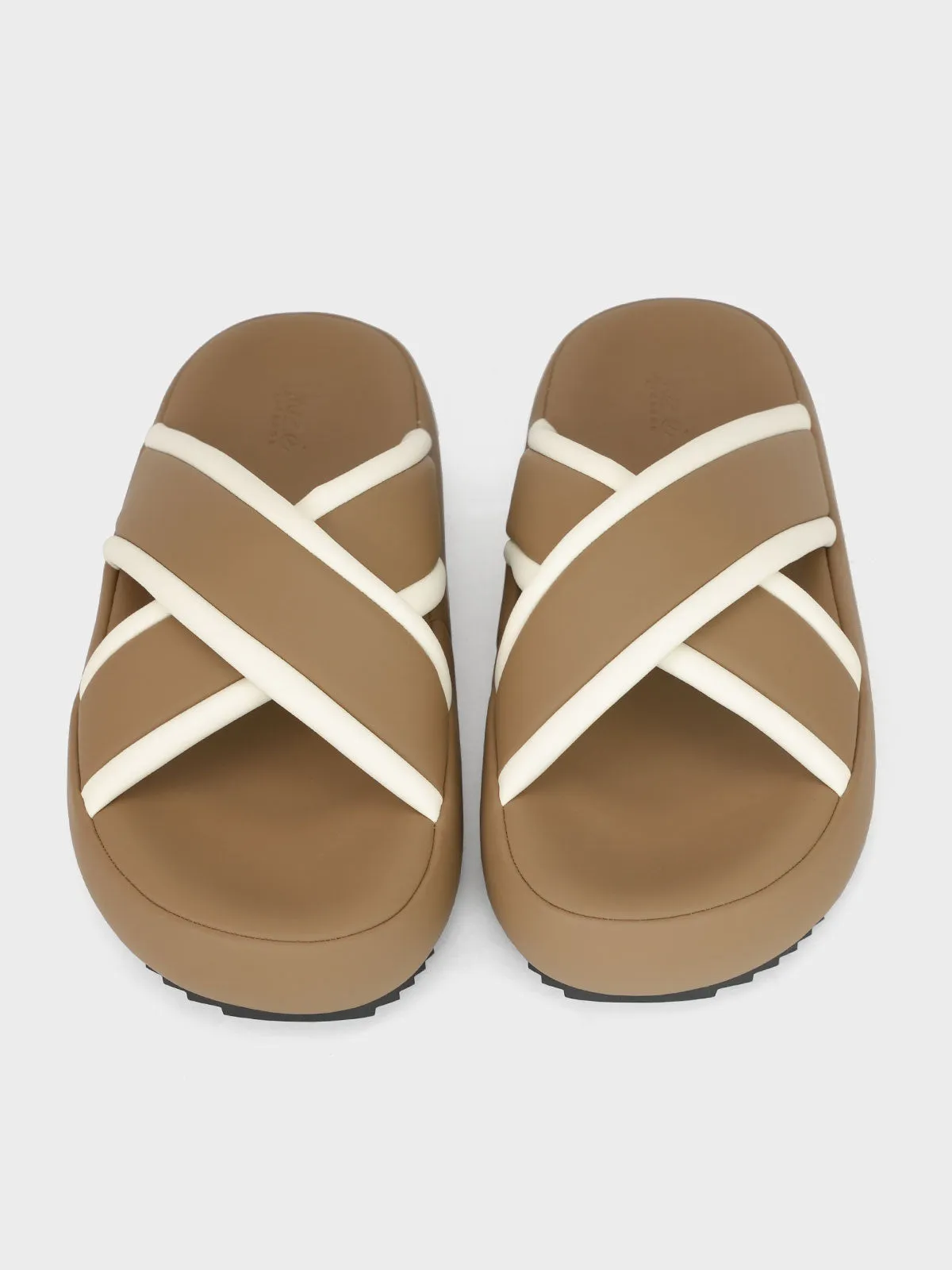 Womens "BOWIE" Cross Over Design Slippers