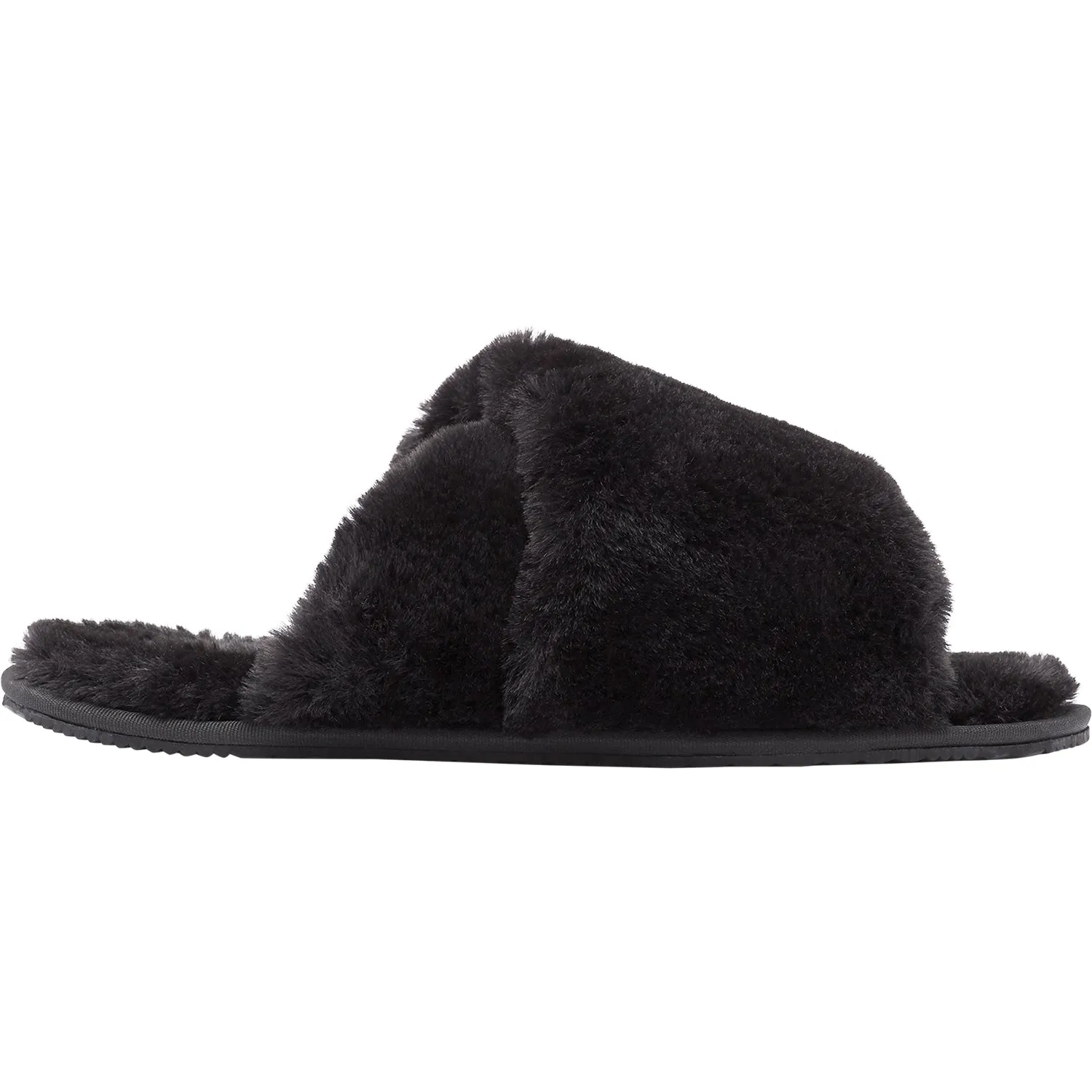Women's Sorel Go Mail Run Black Faux Fur