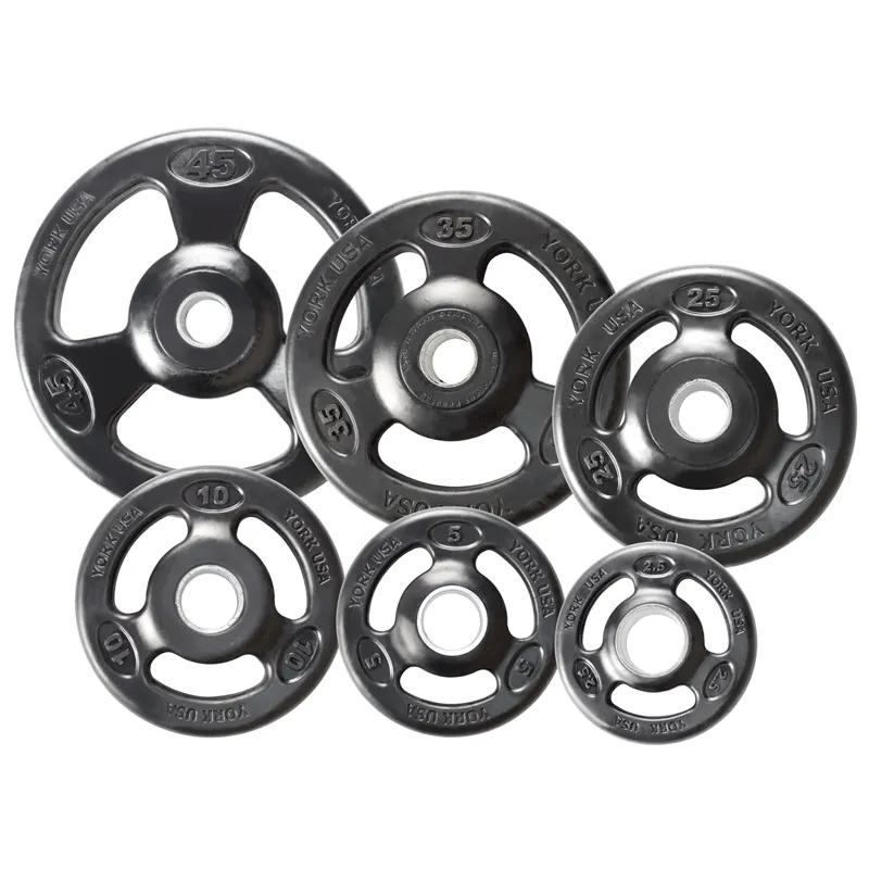 York Barbell | Olympic Plates - ISO-Grip Rubber Encased